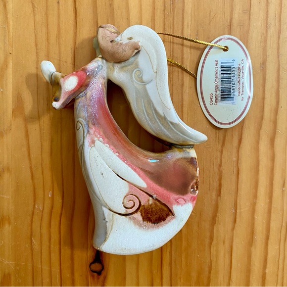 Vintage Y2K Angel Christmas Tree Ornament Hand painted Ceramic NWT - Picture 2 of 8